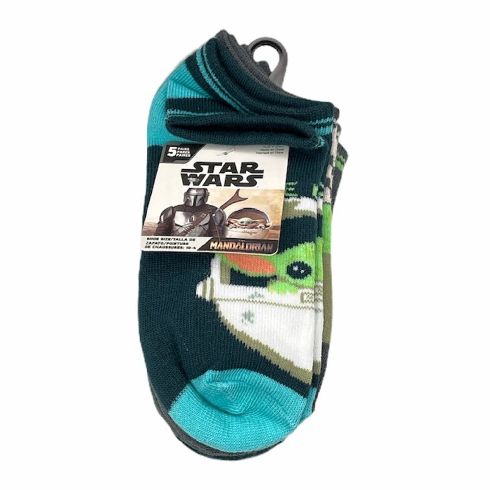Star Wars Mandalorian Ankle Socks, 5 Pairs, Blue